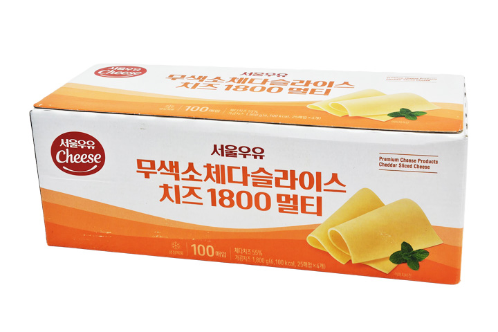 서울우유 (무색소)체다슬라이스 멀티 1.8KG