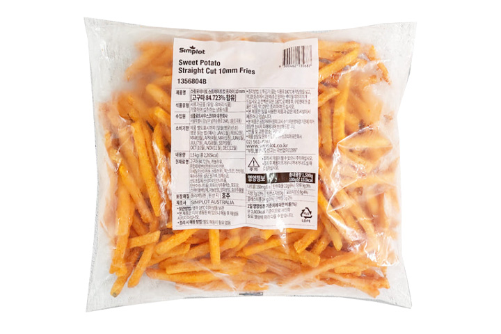 심플로트 스윗포테이토 스트레이트컷 10mm 1.5KG